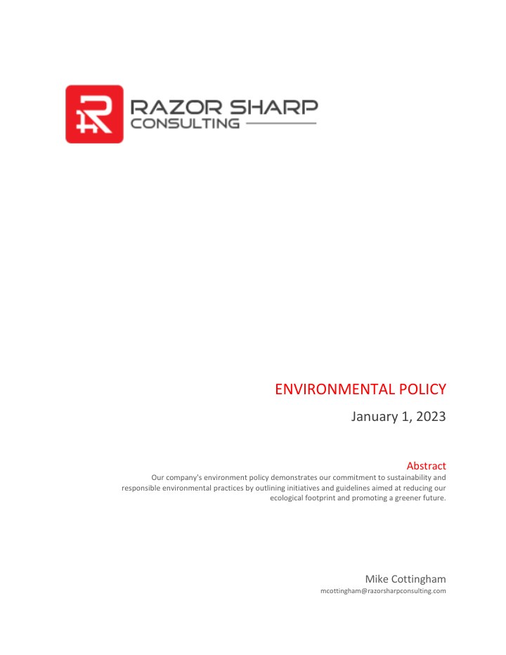 Cover of Environmental Policy