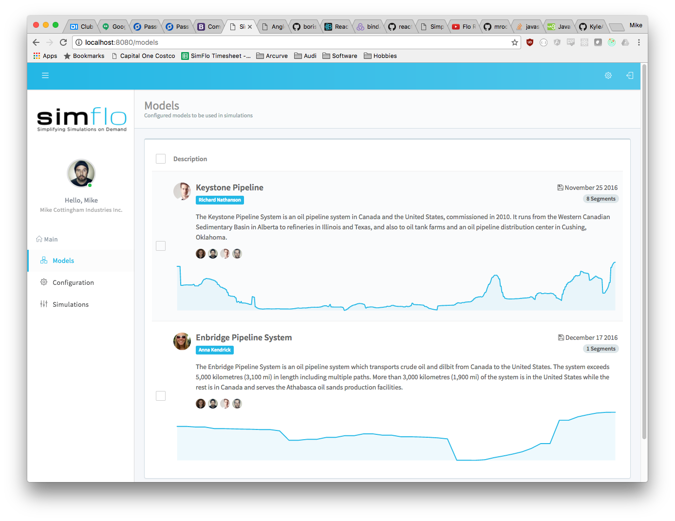 SimFlo application with the SimFlo logo